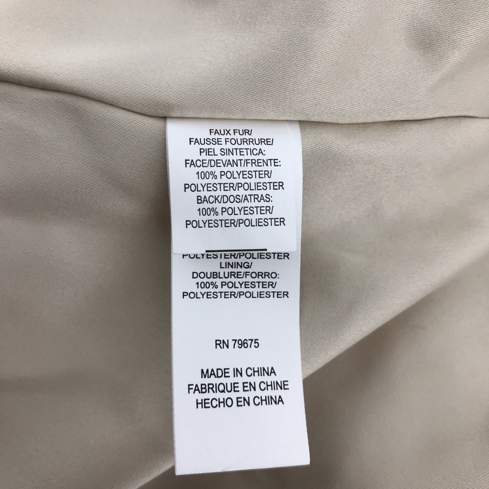 Lucky Brand Oatmeal Faux Shearling Snap Button Coat Jacket - Picture 9 of 11